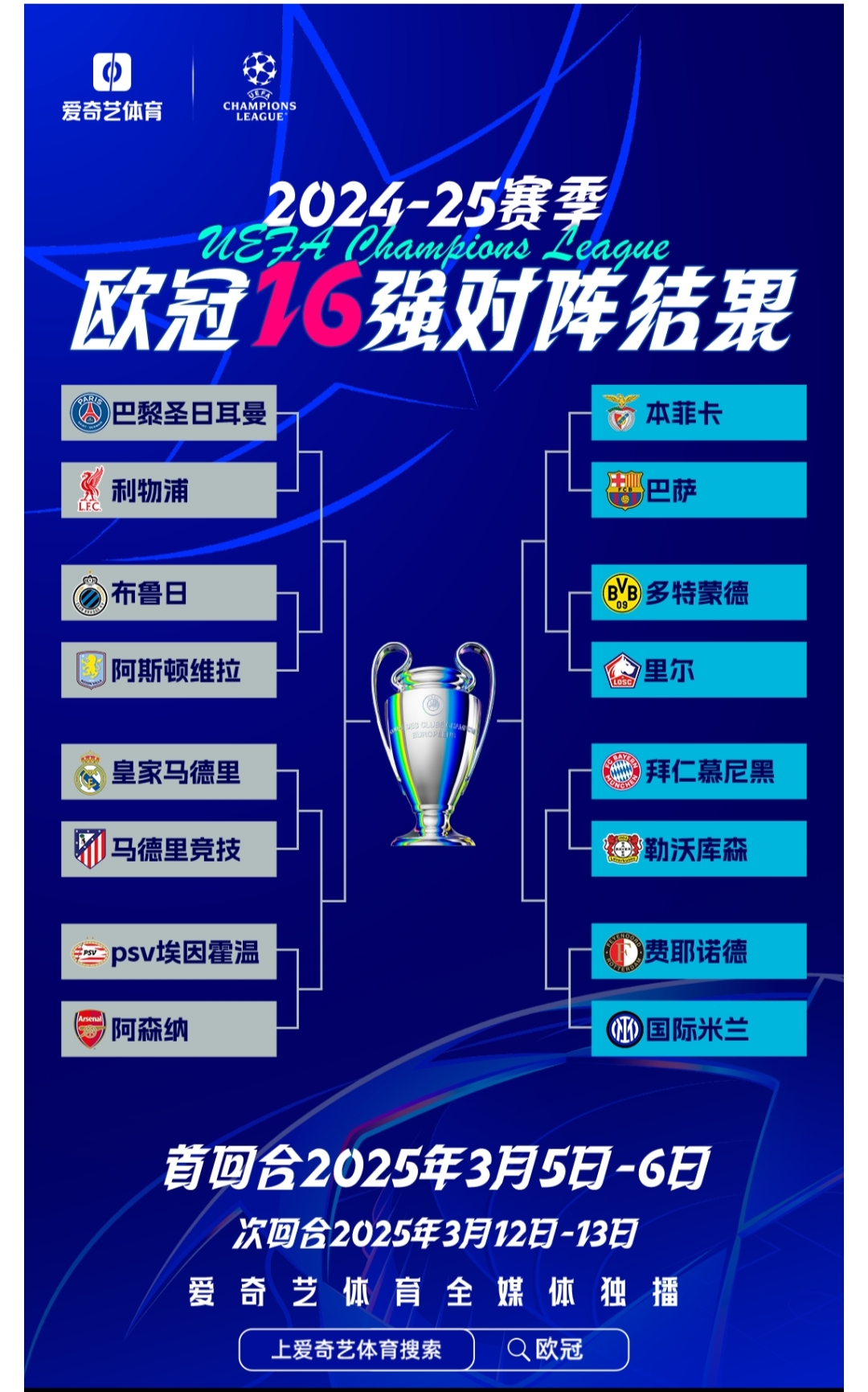 包含欧洲足球冠军联赛抽签结果出炉，球迷期待再战的词条